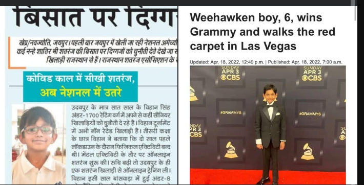 Vihan Singh - Chess Prodigy